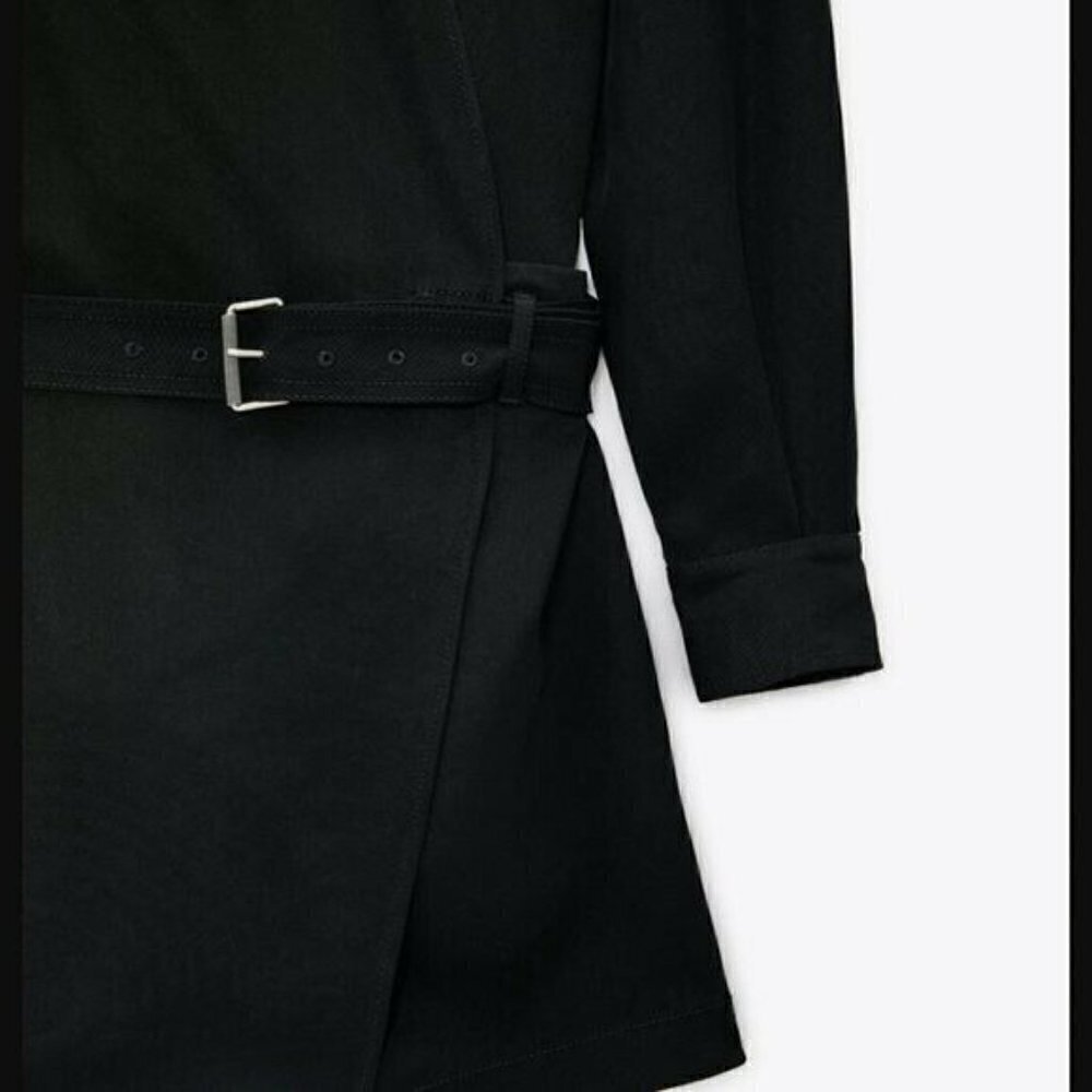 SALE NWT Zara Studio RARE Limited Edition Black Overlay Mini Dress Medium - Picture 7 of 13